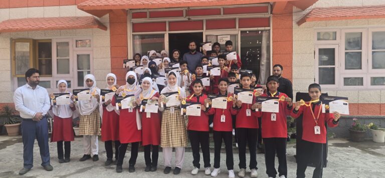 Genius of the Year Award ceremony at Shemstar International School Qazigund.